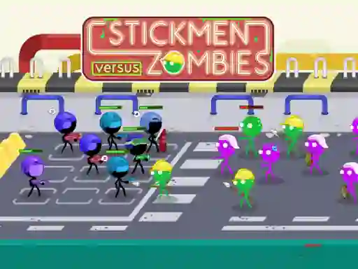 Permainan Stickmen Versus Zombies talian