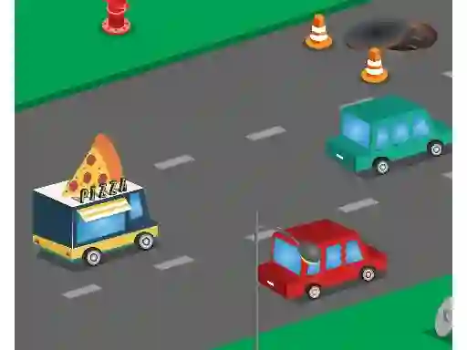 Permainan Food Rush Traffic talian