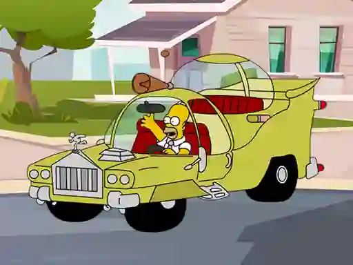 Permainan The Simpsons Car Jigsaw talian