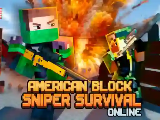 Permainan American Block Sniper Survival Online talian