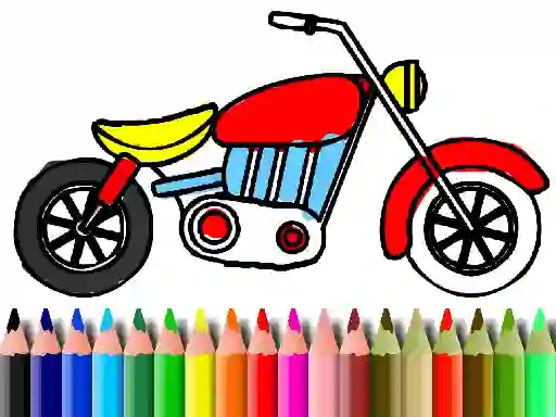 Permainan Back To School: Motorbike Coloring talian