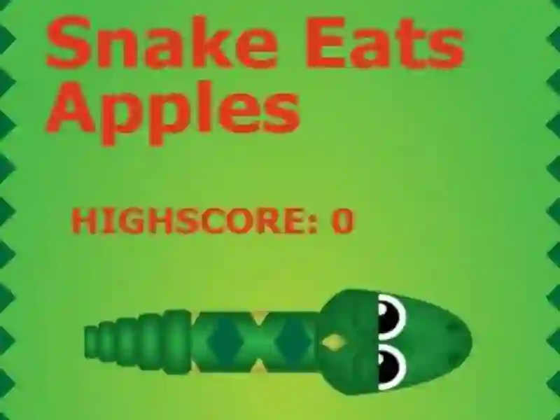 Permainan Snake Eats Apples talian