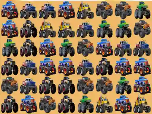 Permainan Monsters Trucks Match 3 talian