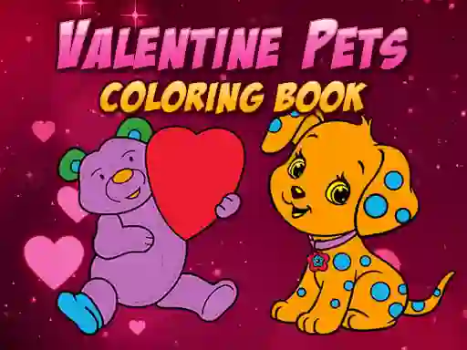 Permainan Valentine Pets Coloring Book talian