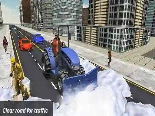 Permainan Grand Snow Clean Road Driving Simulator talian