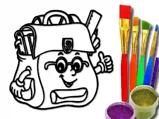 Permainan Back To School: School Bag Coloring Book talian