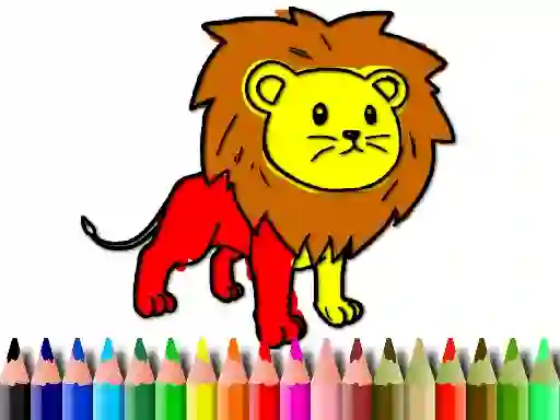 Permainan Back To School: Lion Coloring Book talian