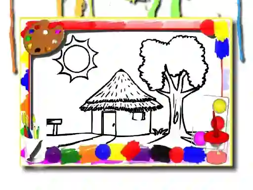 Permainan Back To School: House Coloring Book talian