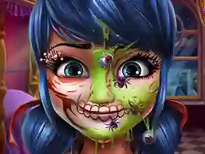 Permainan Dotted Girl Halloween Makeup talian