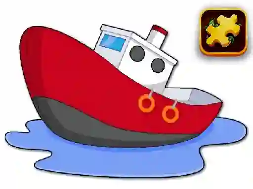 Permainan Cartoon Ship Puzzle talian