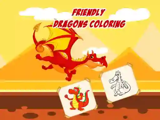 Permainan Friendly Dragons Coloring talian