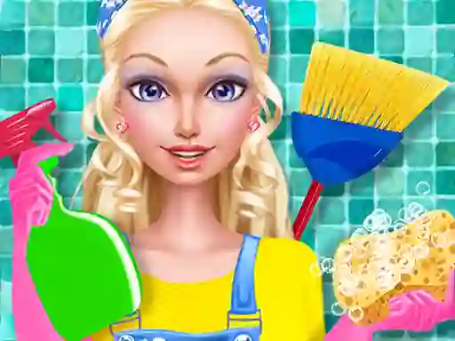 Permainan Fashion Doll House Cleaning talian