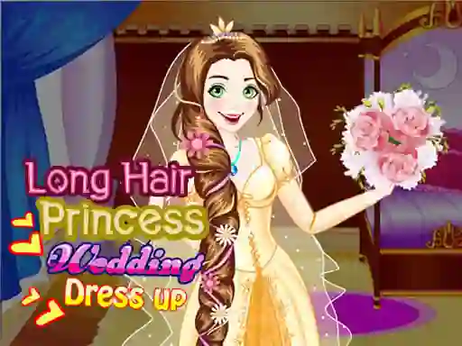 Permainan Long Hair Princess Wedding Dress up talian