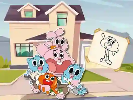 Permainan World Of Gumball Coloring Game talian