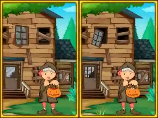 Permainan Spot the differences halloween talian