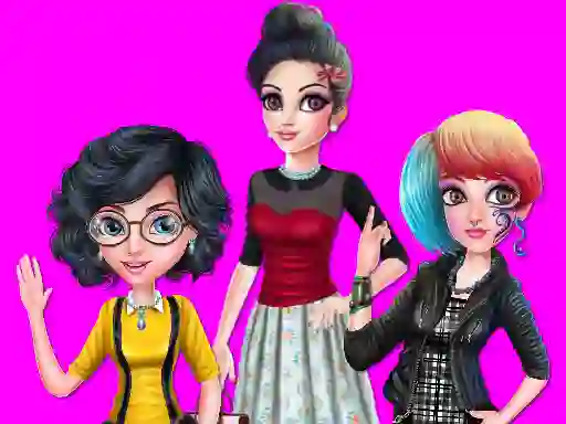 Permainan College Girl Squad Fashion Dressup talian