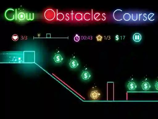 Permainan Glow obstacle course talian