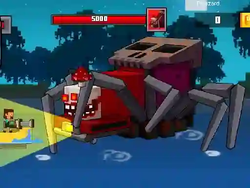 Permainan Pirate Block Craft Monster Shooter talian