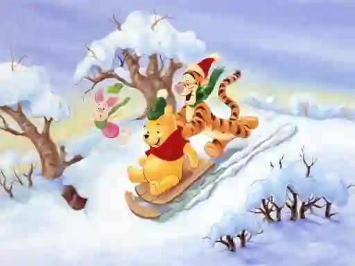 Permainan Winnie the Pooh Christmas Jigsaw Puzzle 2 talian