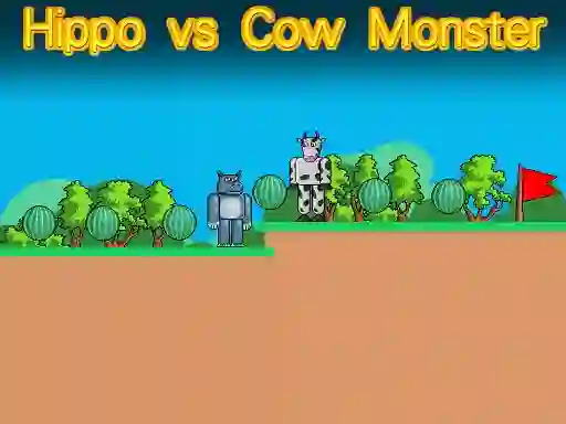 Permainan Hippo vs Cow Monster talian