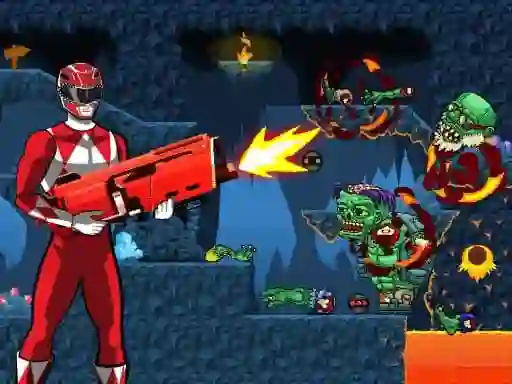 Permainan Power Rangers shoot Zombie talian