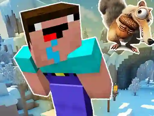 Permainan Noob Parkour: Snow Age talian