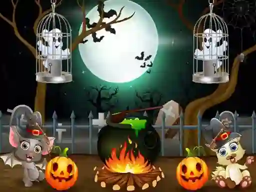 Permainan Halloween Twin Ghosts Rescue talian