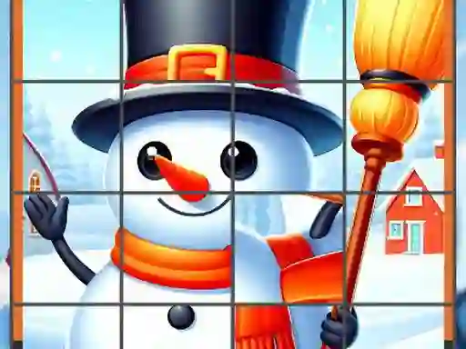 Permainan Happy Snowman Puzzle talian