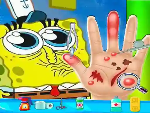 Permainan Spongebob Hand Doctor talian