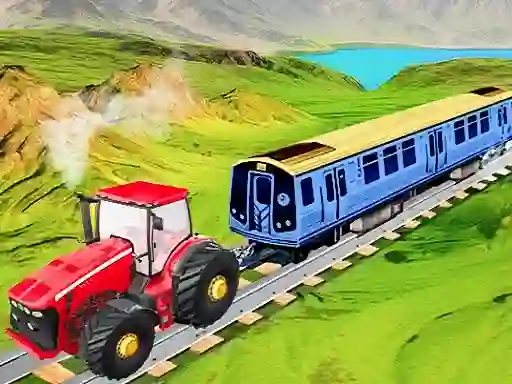 Permainan Chain Tractor Train Towing Game 3D talian