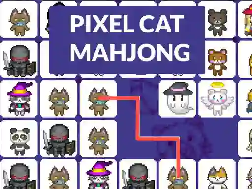 Permainan Pixel cat mahjong talian