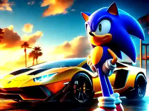 Permainan Sonic Run for Lamborghini talian