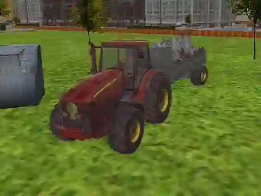 Permainan 3D city tractor garbage sim talian