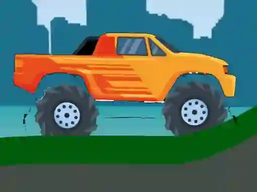 Permainan Monster Truck Hill Driving 2D talian