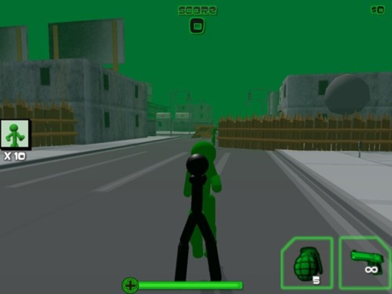 Permainan Stickman Zombie Shooting 3D talian
