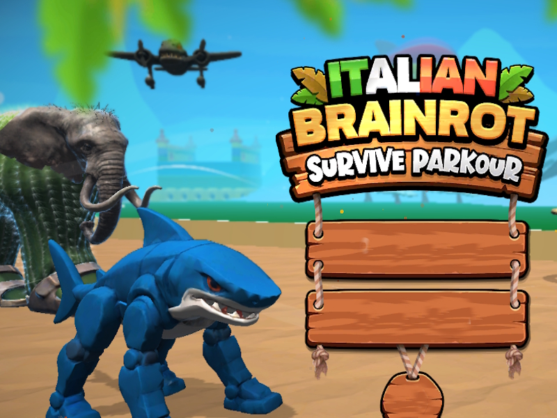 Permainan Brainrot Itali bertahan parkour talian