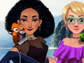 Permainan Jasmine dan Rapunzel di tapak perkhemahan  talian