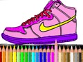 Permainan Kembali Ke Sekolah: Mewarna Kasut talian