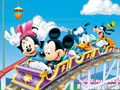 Permainan Mickey in rollercoaster - Tetapkan blok  talian
