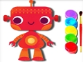Permainan Kembali ke Sekolah: Buku Mewarna Robot talian