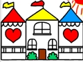 Permainan Kembali ke Sekolah Buku Mewarna RUMAH PATUNG talian