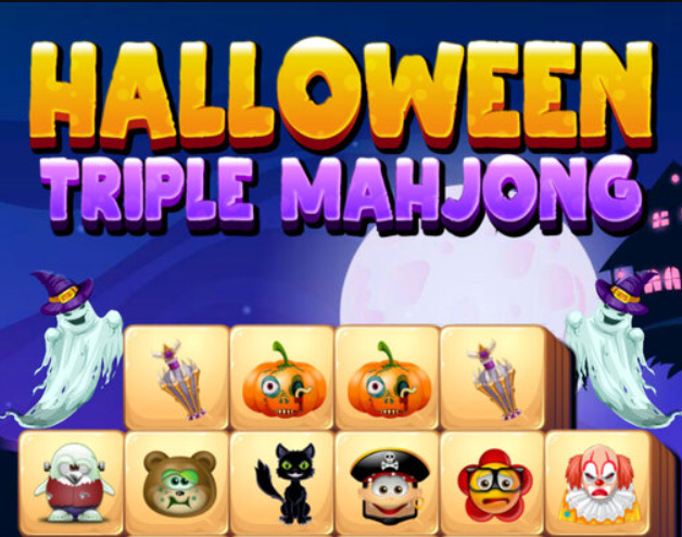 Permainan Halloween Triple Mahjong talian