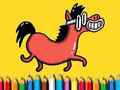 Permainan Kembali ke Sekolah: Buku Mewarna Pony talian