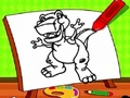 Permainan Mewarna Dinosaur Mudah untuk Kanak-kanak talian