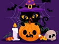 Permainan Jigsaw Kucing Halloween Grumpy  talian