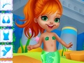 Permainan Boneka Kertas Mermaid berpakaian talian