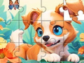 Permainan Jigsaw Puzzle: Anjing Dan Taman  talian