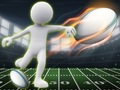 Permainan Larian dan Tendangan Rugby Stickman talian