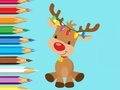 Permainan Buku Mewarna: Rusa Krismas yang Comel  talian
