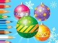 Permainan Buku Mewarna: Bola Hias Krismas  talian